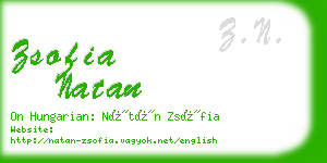 zsofia natan business card